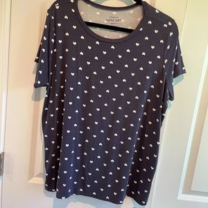 Torrid Navy Hearts Tee